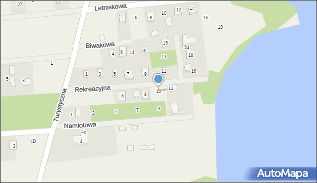 Serwy, Rekreacyjna, 10, mapa Serwy