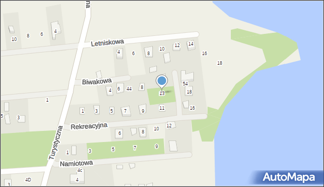 Serwy, Rekreacyjna, 13, mapa Serwy