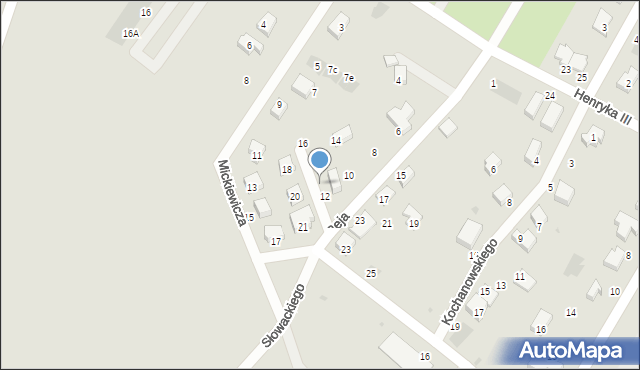 Siechnice, Reja Mikołaja, 12a, mapa Siechnice