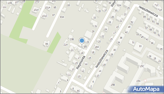 Siedlce, Reymonta Władysława, 23A, mapa Siedlce