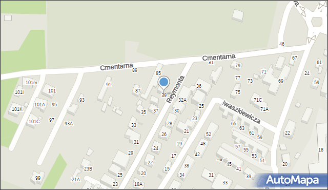 Siedlce, Reymonta Władysława, 39, mapa Siedlce