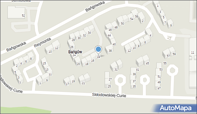 Siemianowice Śląskie, Reymonta Władysława, 14, mapa Siemianowice Śląskie