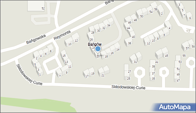 Siemianowice Śląskie, Reymonta Władysława, 20, mapa Siemianowice Śląskie