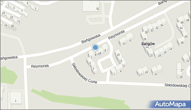 Siemianowice Śląskie, Reymonta Władysława, 4, mapa Siemianowice Śląskie