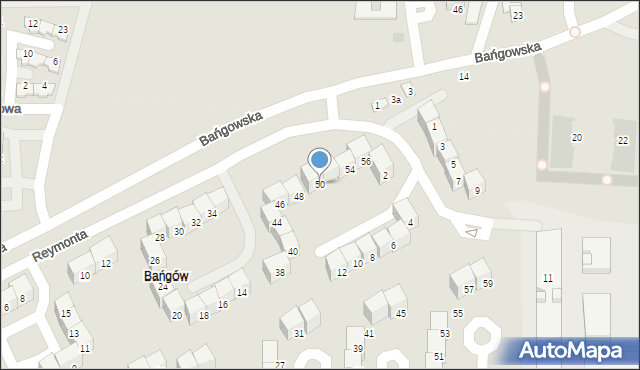 Siemianowice Śląskie, Reymonta Władysława, 50, mapa Siemianowice Śląskie