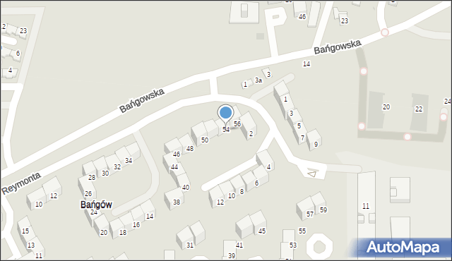 Siemianowice Śląskie, Reymonta Władysława, 54, mapa Siemianowice Śląskie