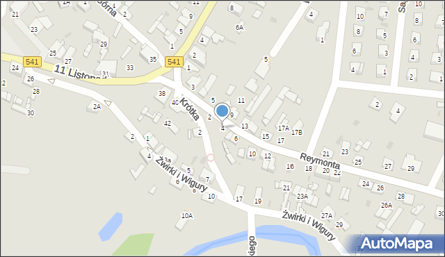 Sierpc, Reymonta Władysława, 4, mapa Sierpc