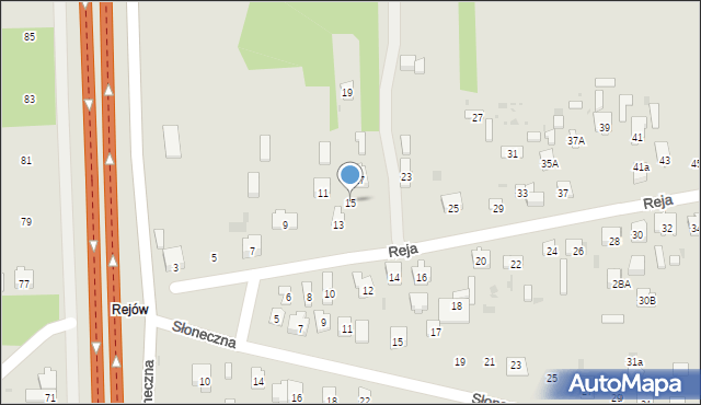 Skarżysko-Kamienna, Reja Mikołaja, 15, mapa Skarżysko-Kamienna