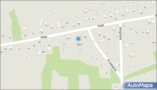 Skarżysko-Kamienna, Reja Mikołaja, 58A, mapa Skarżysko-Kamienna