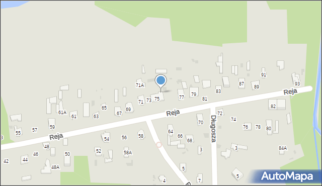 Skarżysko-Kamienna, Reja Mikołaja, 75a, mapa Skarżysko-Kamienna