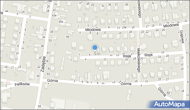 Skierniewice, Reja Mikołaja, 7, mapa Skierniewic