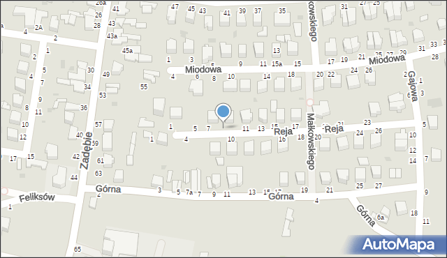 Skierniewice, Reja Mikołaja, 9, mapa Skierniewic