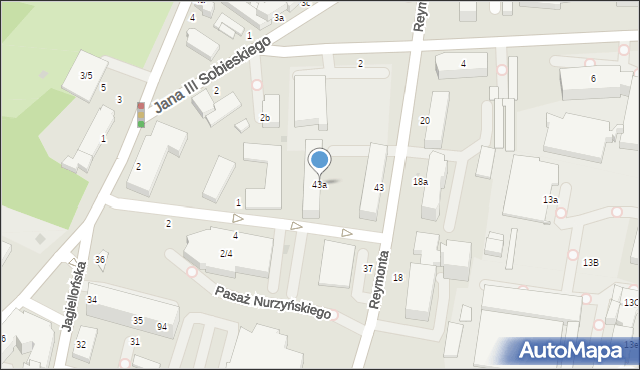 Skierniewice, Reymonta Władysława, 43a, mapa Skierniewic