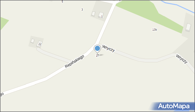 Skorzewo, Repińskiego Zygmunta, ks., 17, mapa Skorzewo