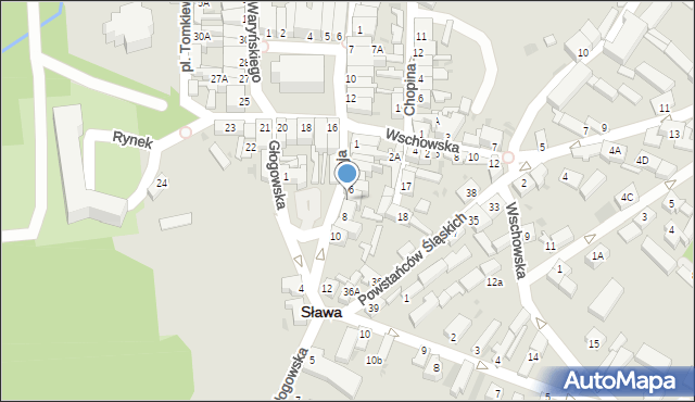 Sława, Reja Mikołaja, 7, mapa Sława