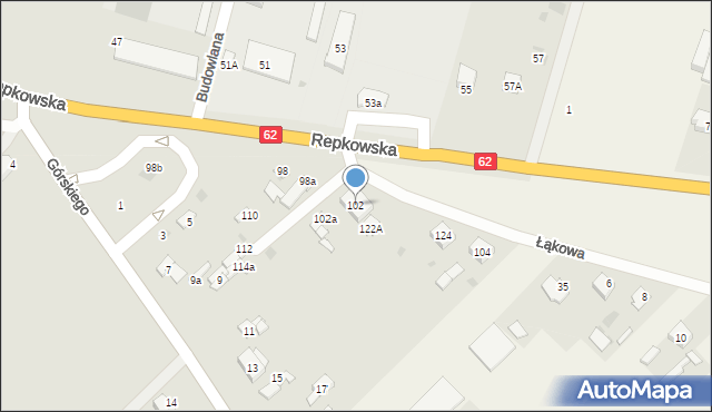 Sokołów Podlaski, Repkowska, 102, mapa Sokołów Podlaski