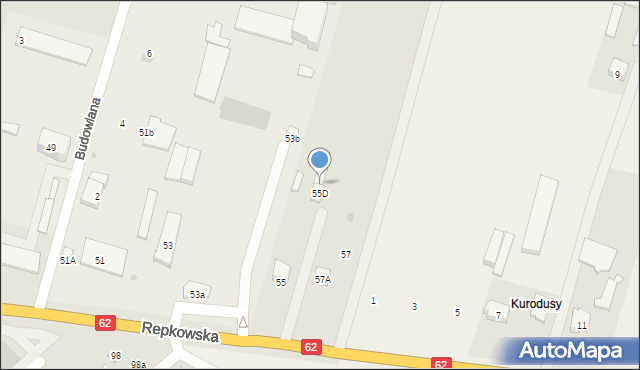 Sokołów Podlaski, Repkowska, 55c, mapa Sokołów Podlaski