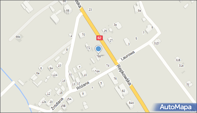 Sokołów Podlaski, Repkowska, 74b, mapa Sokołów Podlaski