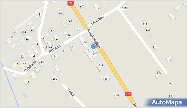 Sokołów Podlaski, Repkowska, 82, mapa Sokołów Podlaski