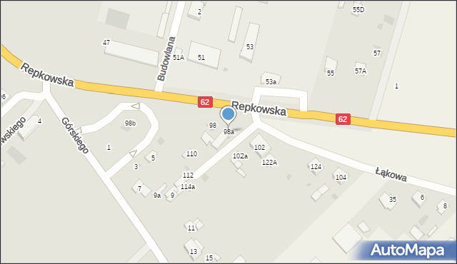 Sokołów Podlaski, Repkowska, 98a, mapa Sokołów Podlaski