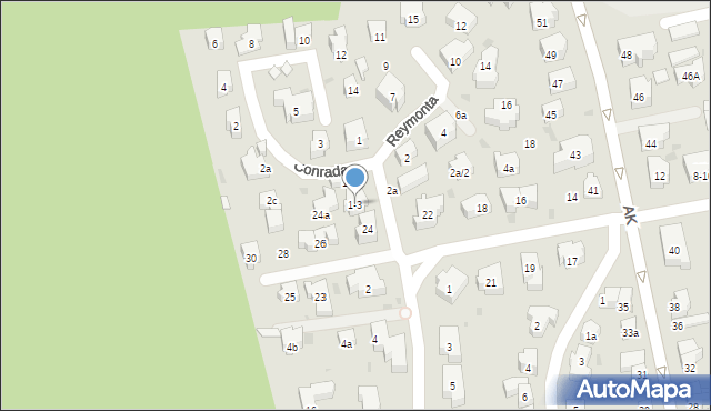 Sopot, Reymonta Władysława, 1-3, mapa Sopotu