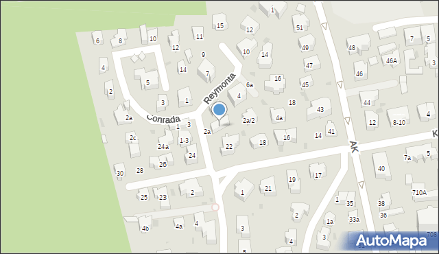 Sopot, Reymonta Władysława, 2a/1, mapa Sopotu