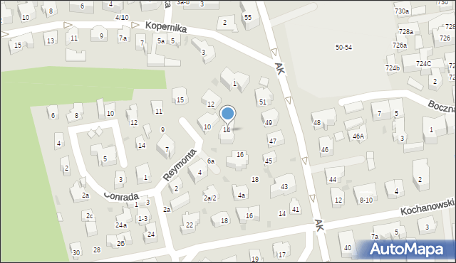 Sopot, Reymonta Władysława, 8A, mapa Sopotu