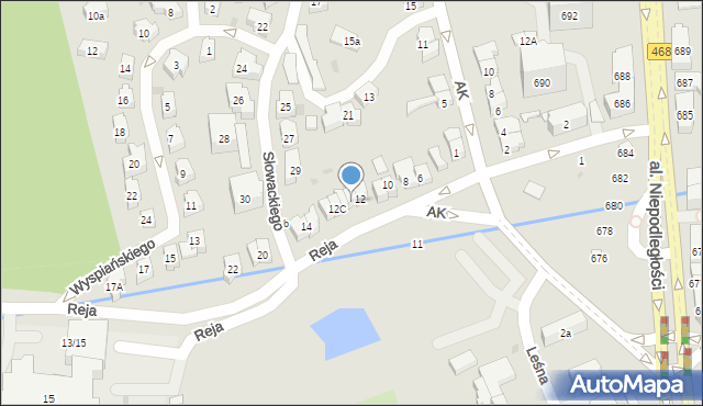 Sopot, Reja Mikołaja, 12a, mapa Sopotu