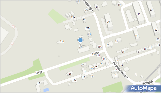 Sosnowiec, Reja Mikołaja, 25, mapa Sosnowca