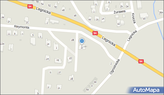 Środa Śląska, Reymonta Władysława, 1c, mapa Środa Śląska