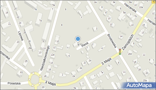 Środa Wielkopolska, Rexa Stanisława, 8, mapa Środa Wielkopolska