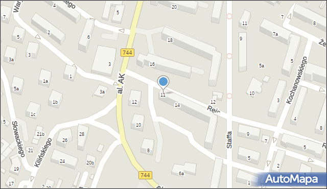 Starachowice, Reja Mikołaja, 11, mapa Starachowic