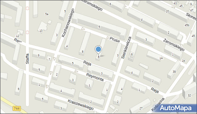 Starachowice, Reja Mikołaja, 6, mapa Starachowic