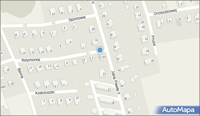 Stare Pole, Reymonta Władysława, 1, mapa Stare Pole