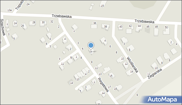 Stęszew, Regatowa, 7, mapa Stęszew