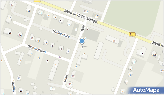 Stężyca, Reja Mikołaja, 5, mapa Stężyca