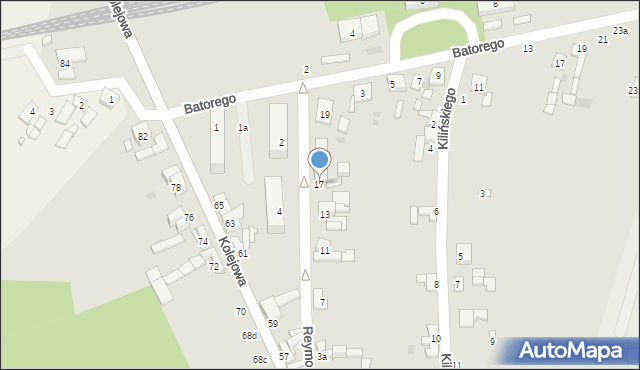 Stryków, Reymonta Władysława, 17, mapa Stryków