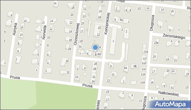 Strzelin, Reymonta Władysława, 9, mapa Strzelin