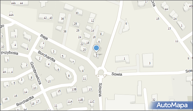 Suchy Dwór, Reja Mikołaja, 2, mapa Suchy Dwór