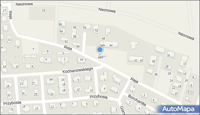 Suchy Dwór, Reja Mikołaja, 44A, mapa Suchy Dwór