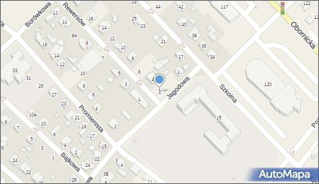 Suchy Las, Rewersów Jana i Stefana, 2, mapa Suchy Las