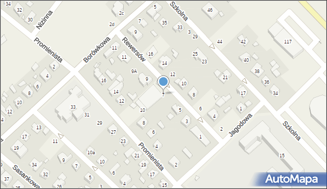 Suchy Las, Rewersów Jana i Stefana, 7, mapa Suchy Las