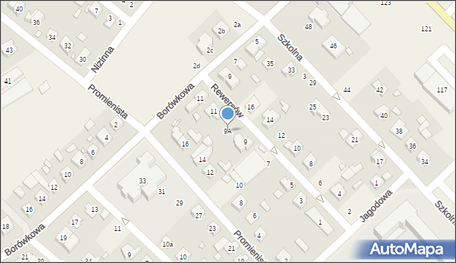 Suchy Las, Rewersów Jana i Stefana, 9A, mapa Suchy Las