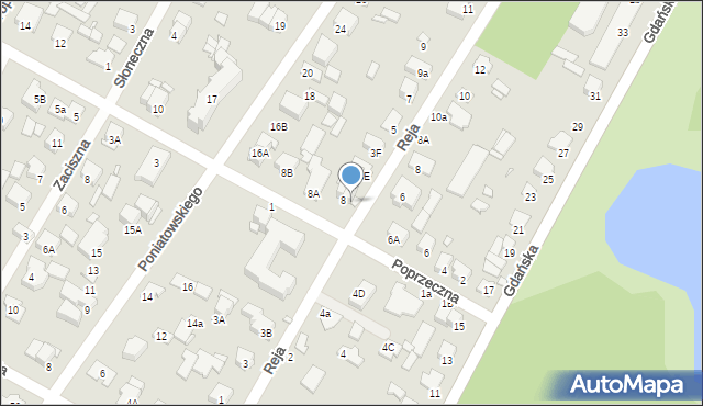 Sulejówek, Reja Mikołaja, 3D, mapa Sulejówek