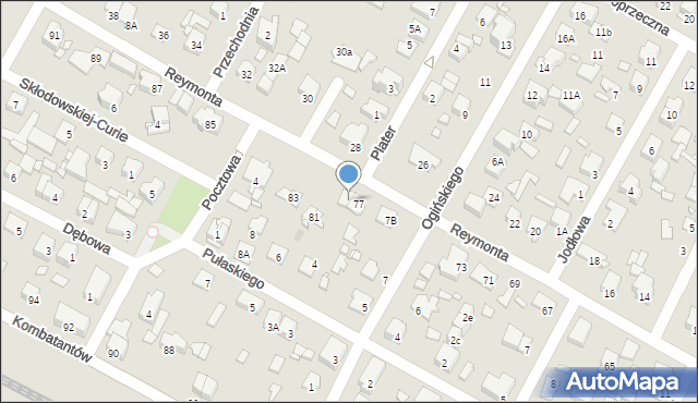 Sulejówek, Reymonta Władysława, 79, mapa Sulejówek