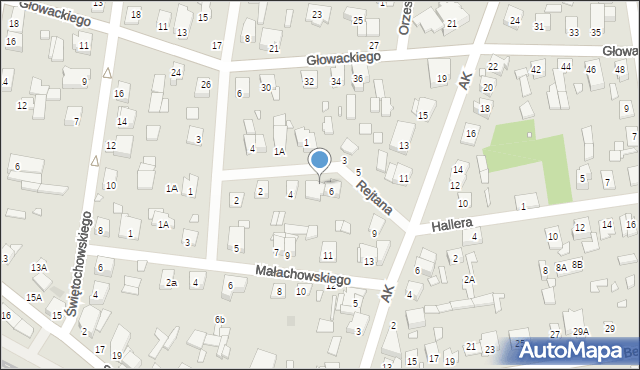 Sulejówek, Rejtana Tadeusza, 6A, mapa Sulejówek