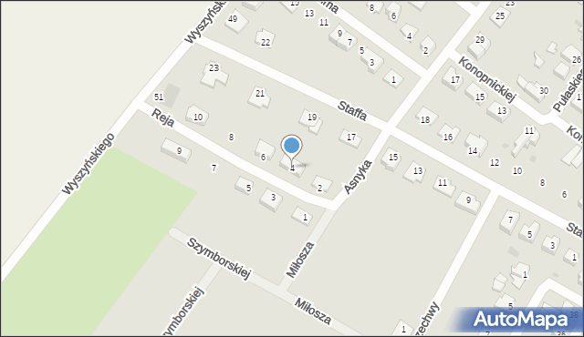 Susz, Reja Mikołaja, 4, mapa Susz