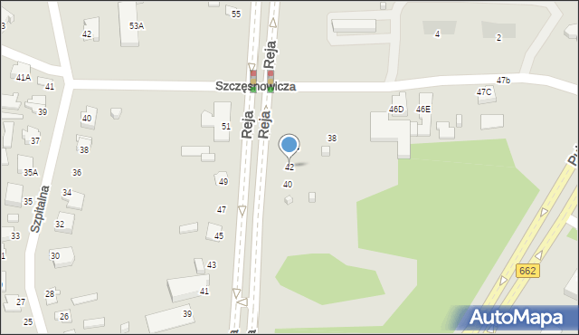 Suwałki, Reja Mikołaja, 42, mapa Suwałk