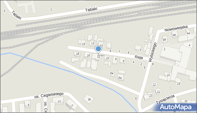 Swarzędz, Reja Mikołaja, 12, mapa Swarzędz