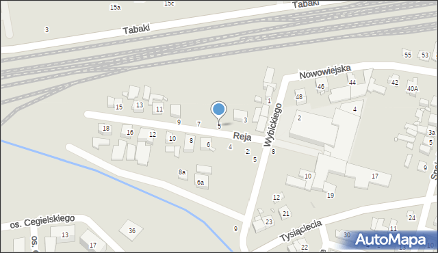 Swarzędz, Reja Mikołaja, 5, mapa Swarzędz